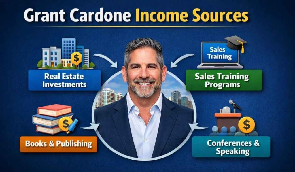 Grant Cardone income sources real estate training books conferences