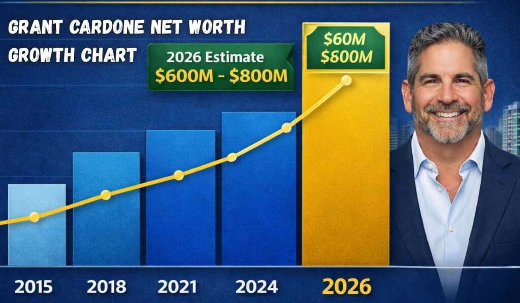 Grant Cardone net worth growth chart 2015 to 2026