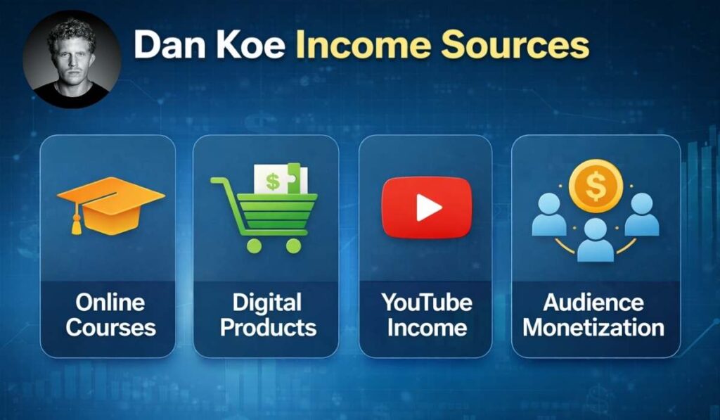 Dan Koe income sources digital products