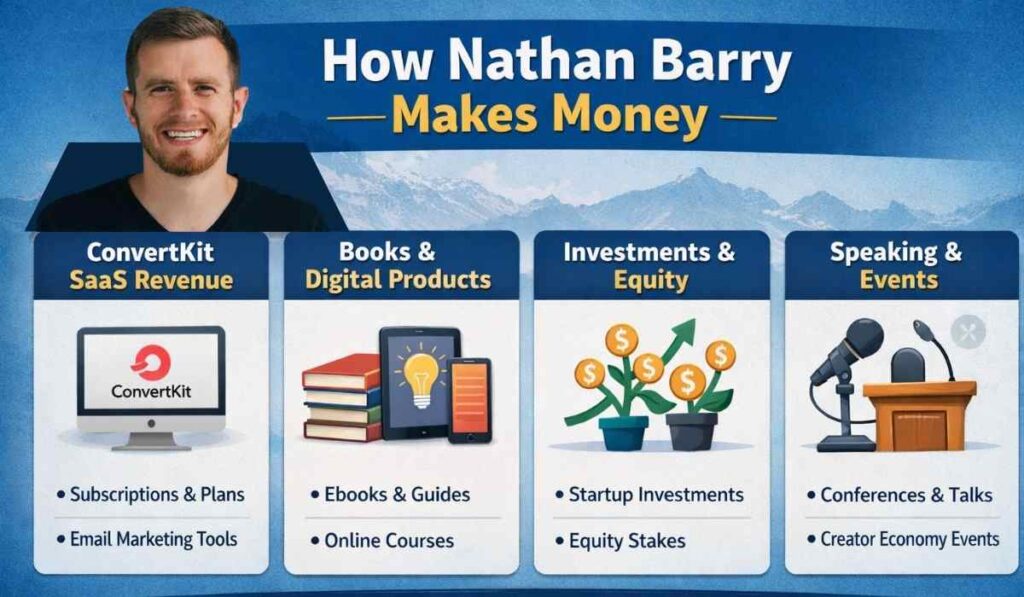 how nathan barry makes money