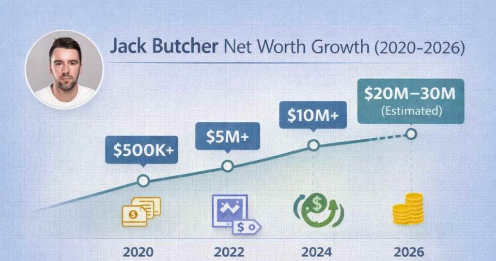 Jack Butcher net worth growth from Visualize Value and NFT projects