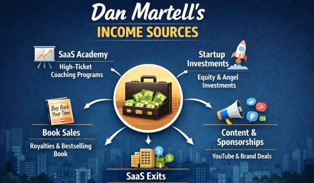 How Dan Martell Makes Money
Dan Martell's income sources