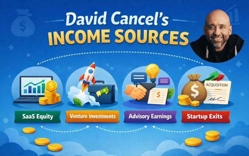 David Cancel how he makes money infographic
