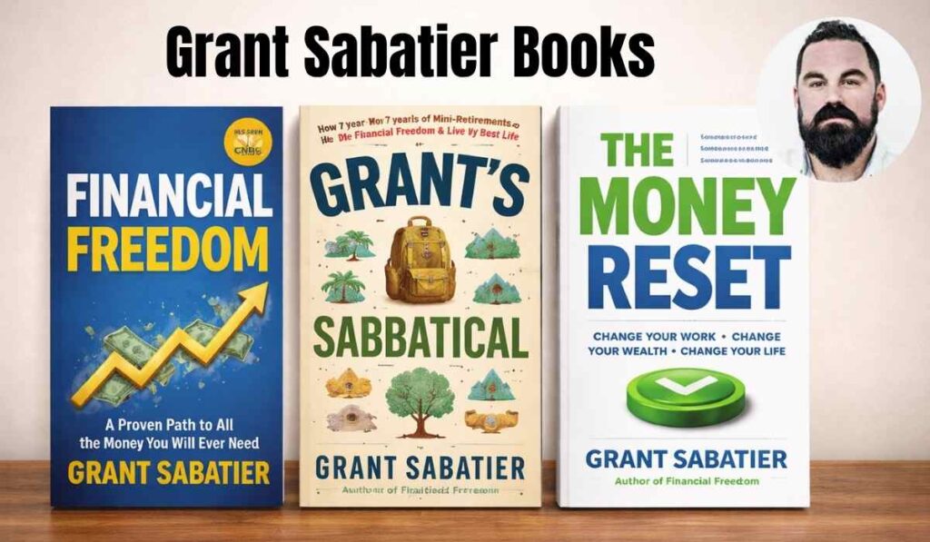 Grant Sabatier Financial Freedom book cover displayed in a clean, centered layout highlighting his personal finance and FIRE movement strategy