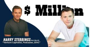Harry Stebbings net worth 2026 and 20VC venture capital career overview infographic
