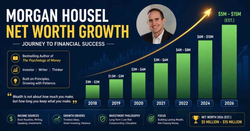 Morgan Housel net worth growth chart 2020 to 2026