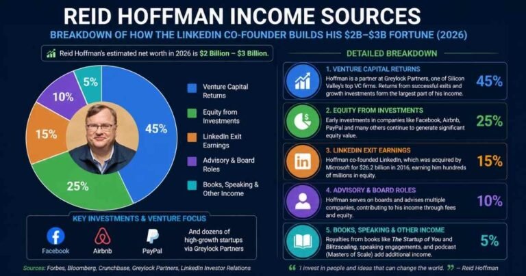 Reid Hoffman Net Worth (2026): $3 Billion Breakdown, LinkedIn Sale