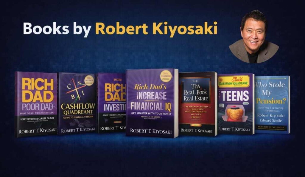 Rich Dad Poor Dad author books collection on wealth and investing strategies