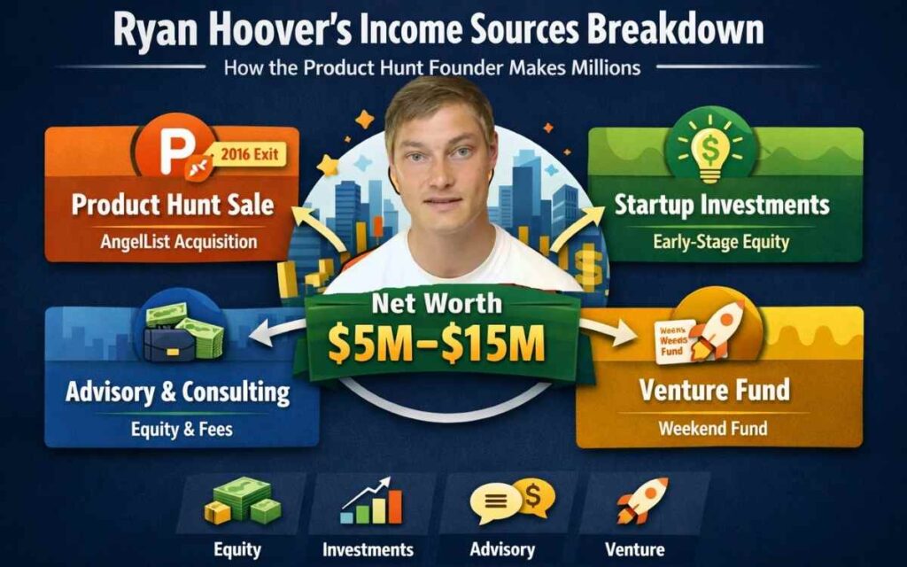 Ryan Hoover income sources breakdown
