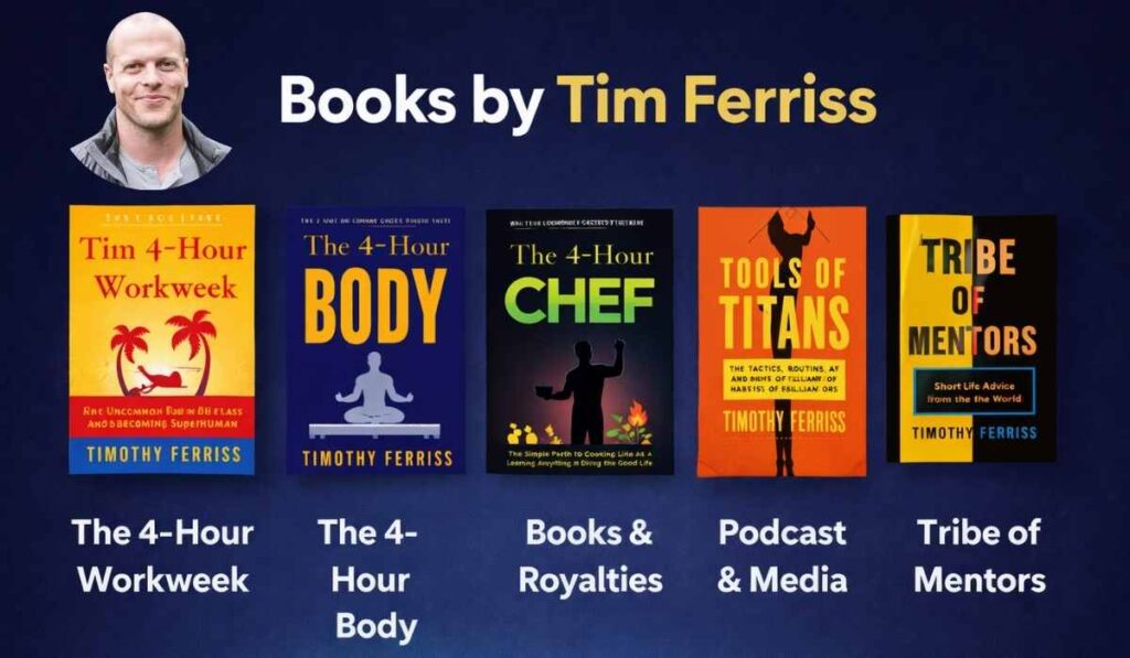 Tim Ferriss books list 4 Hour Workweek and bestsellers