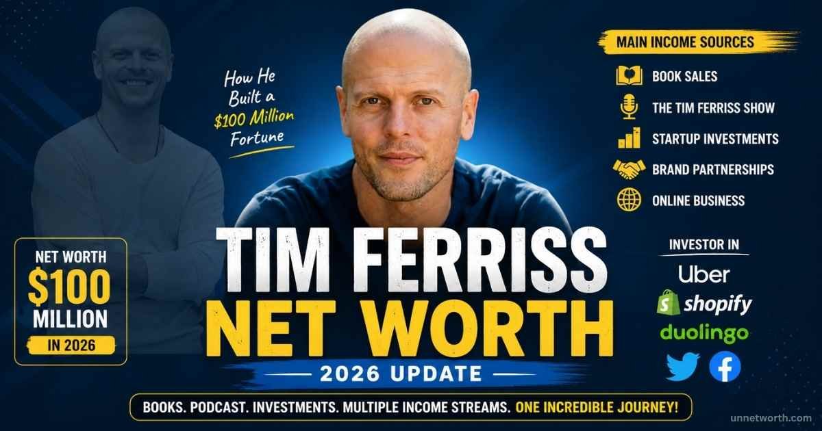 Tim Ferriss Net Worth 2026: How the 4-Hour Workweek Author Built a $100 Million Fortune