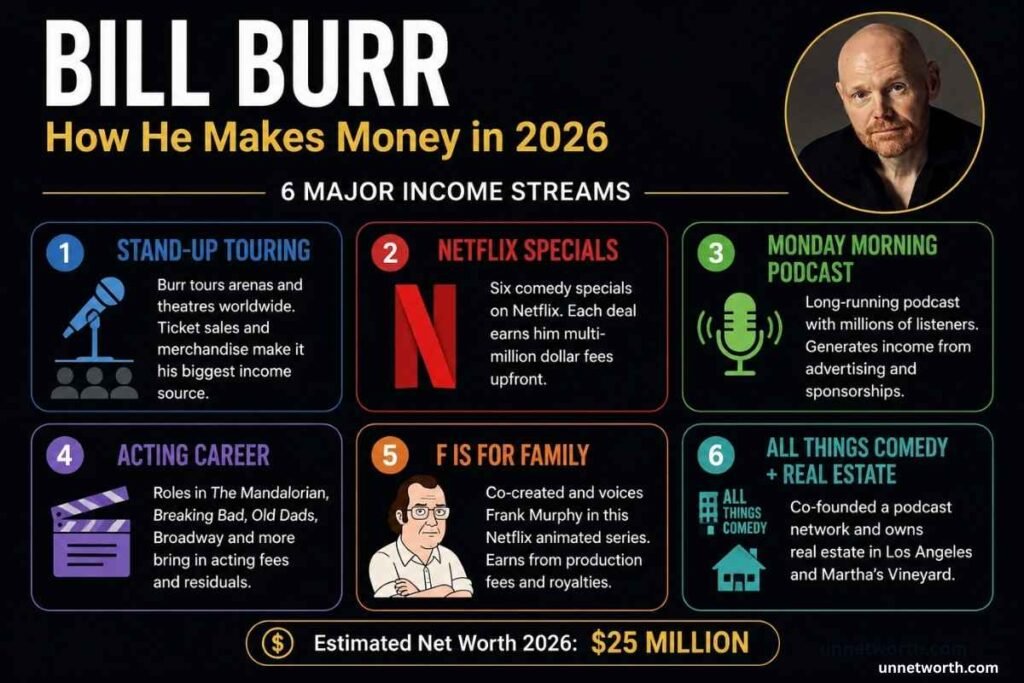 How Bill Burr make his Money in 2026?