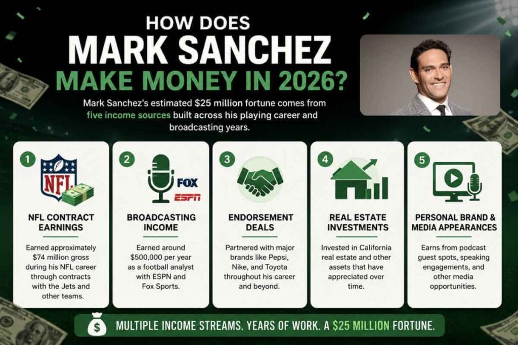 From NFL Star to Broadcaster – Mark Sanchez’s Million-Dollar Journey