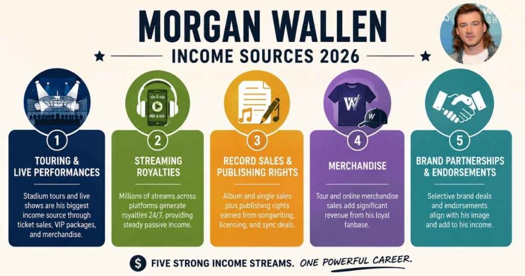Morgan Wallen inocme sources infographic 