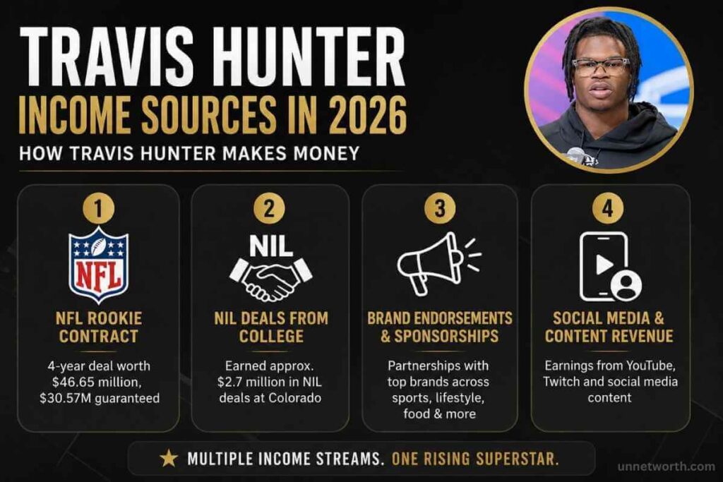 Discover how Travis Hunter built his fortune through NFL contracts, NIL deals, and endorsements