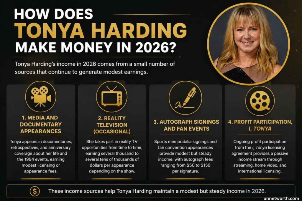 how Does Tonya Harding Make Money?
